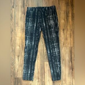 Banana Republic Black and White Patterned Sloan Slim Fit Pants Size 2